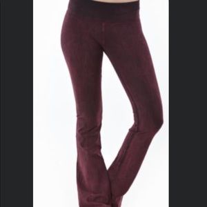 Burgundy distressed yoga